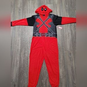 Marvel deadpool hooded zip down onesie